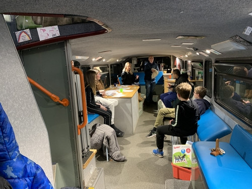 Open Blue Bus is a mobile community centre that delivers opportunities to isolated communities