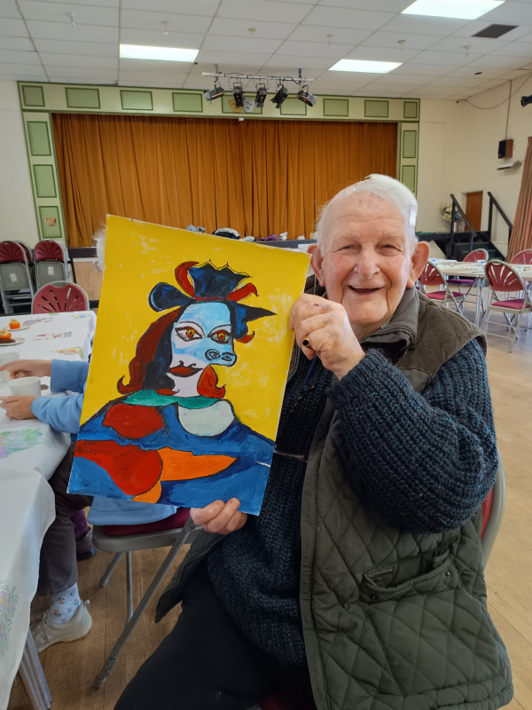 Pewsey art group for people living with dementia and a family carer