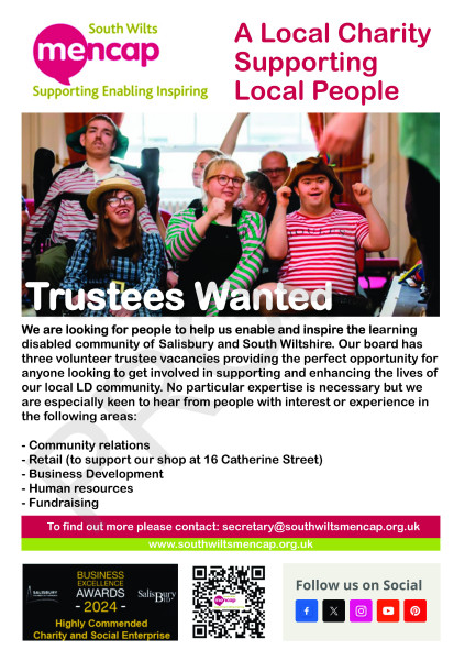 Trustees needed for Salisbury Charity - South Wilts Mencap