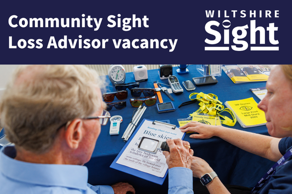 Community Sight Loss Adviser (Mid Wiltshire) - £26,000 pro rata