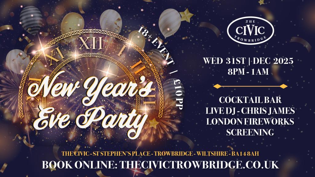New Year’s Eve Party 2025 - for over 18s in Trowbridge