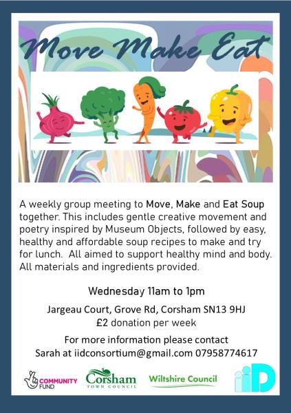 Move Make Eat! 
Holton House 
Thursdays 11:30 - 2:30