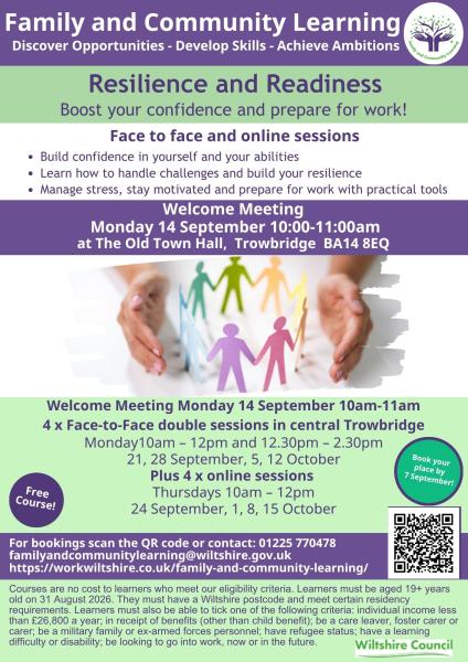 Resilience and Readiness - Face to face and online course