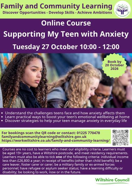 Supporting My Teen with Anxiety -Online