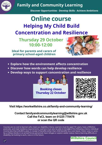 Helping My Child Build Concentration and Resilience - Online